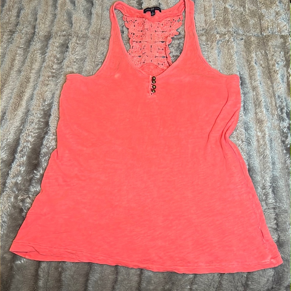Gap embroidered racer back tank